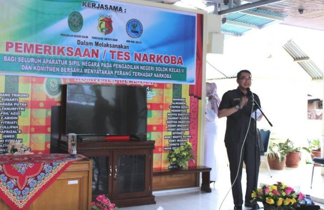 Pemeriksaan/Tes Narkoba dari BNN Kota dan Kabupaten Solok